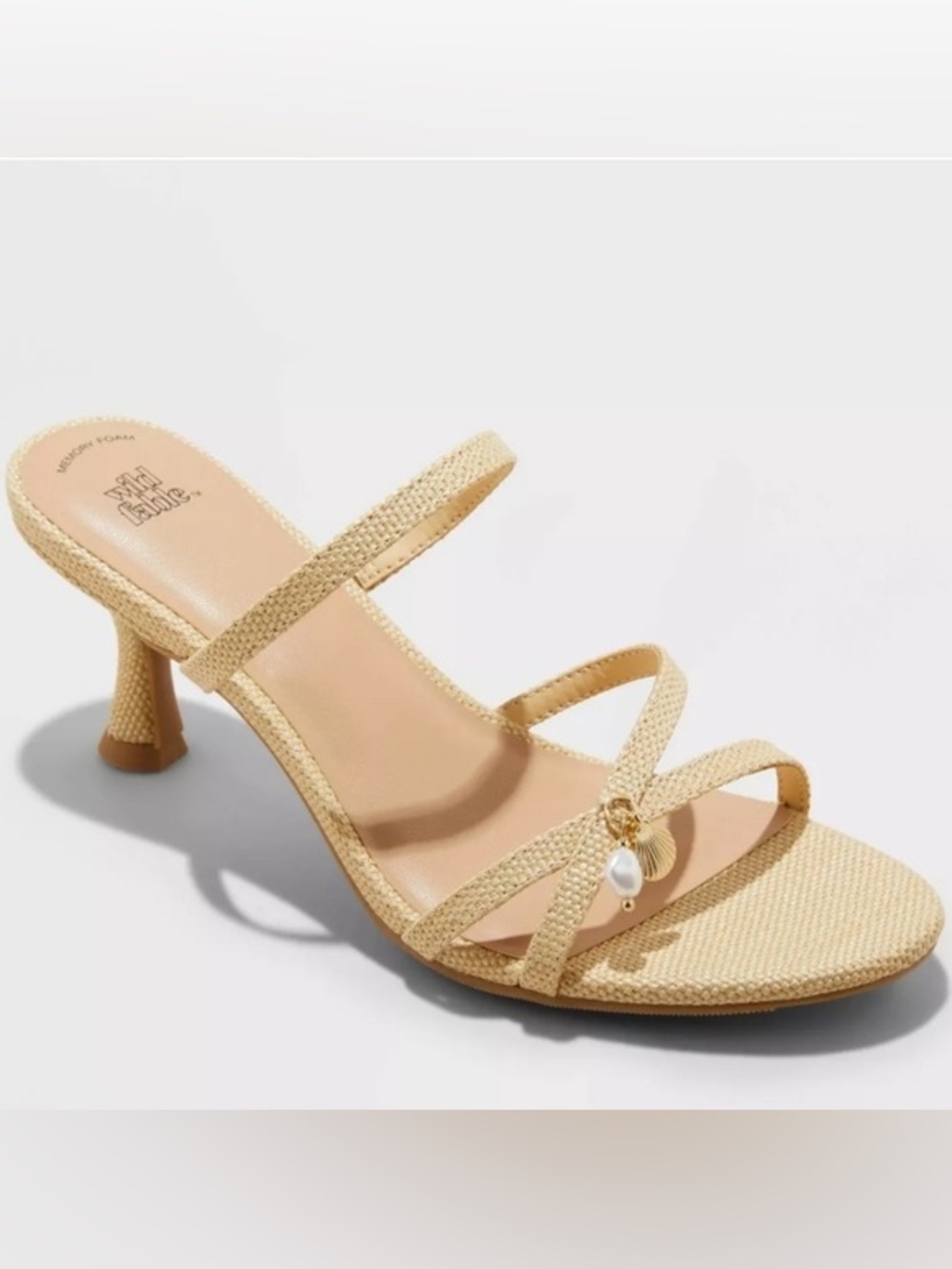 Wild Fable Brodie Strappy Raffia Charm Heels